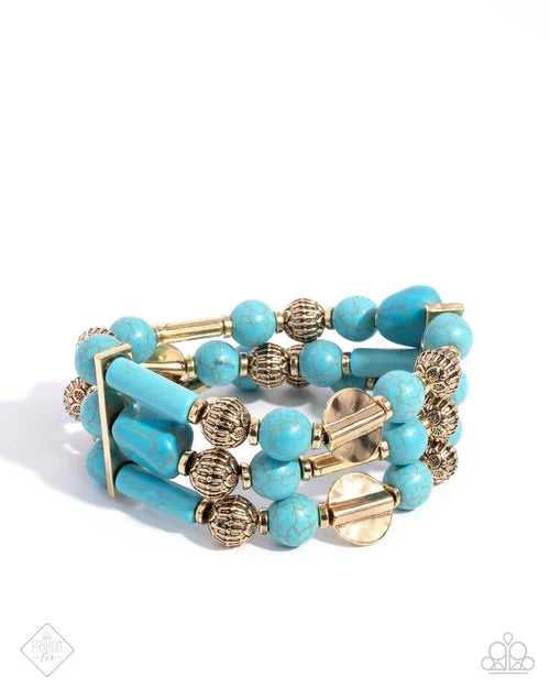 Paparazzi Coachella Confidence - Blue Bracelet