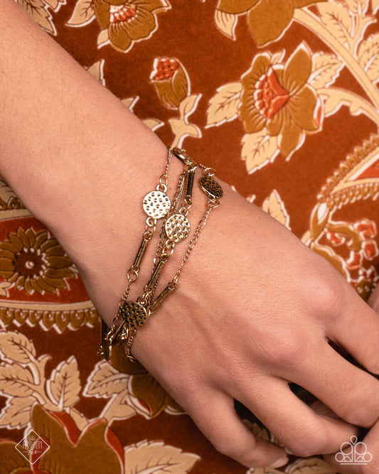 Paparazzi Coachella Construction - Gold Bracelet