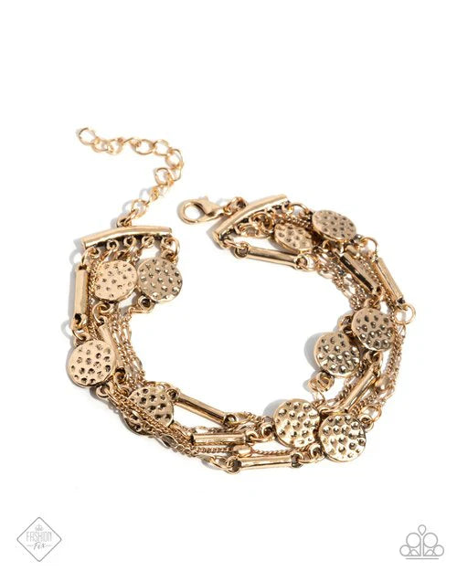 Paparazzi Coachella Construction - Gold Bracelet