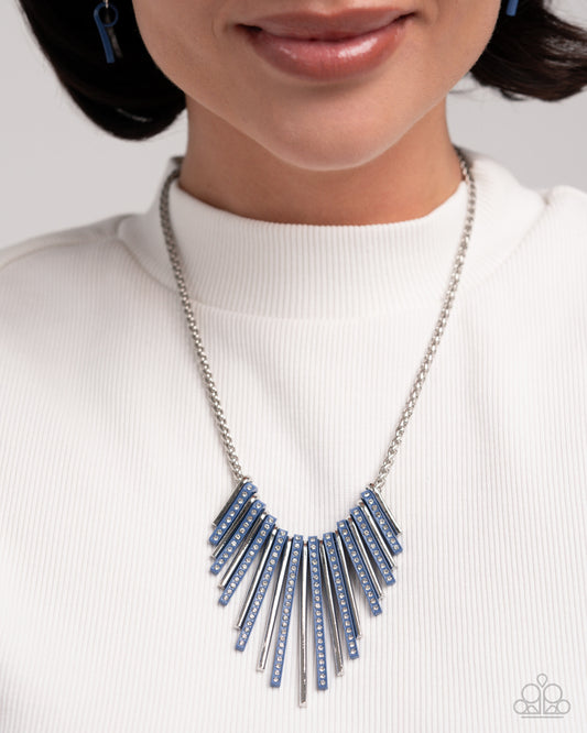 Paparazzi Fashionable Fringe - Blue Necklace