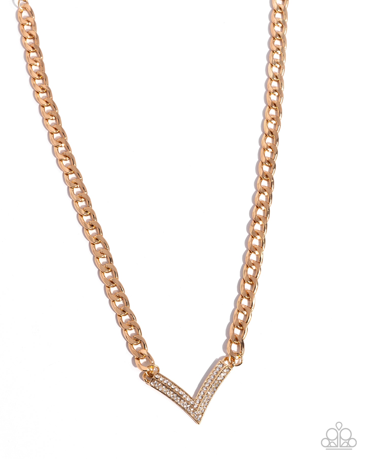 Paparazzi Confident Chevron - Gold Necklace
