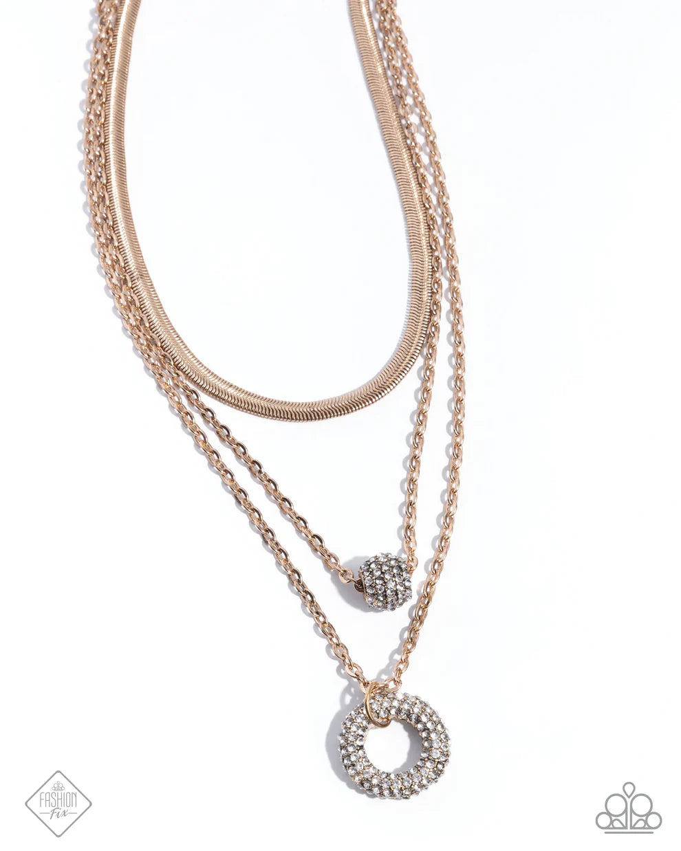 Paparazzi Dominant Dignity -Gold Necklace