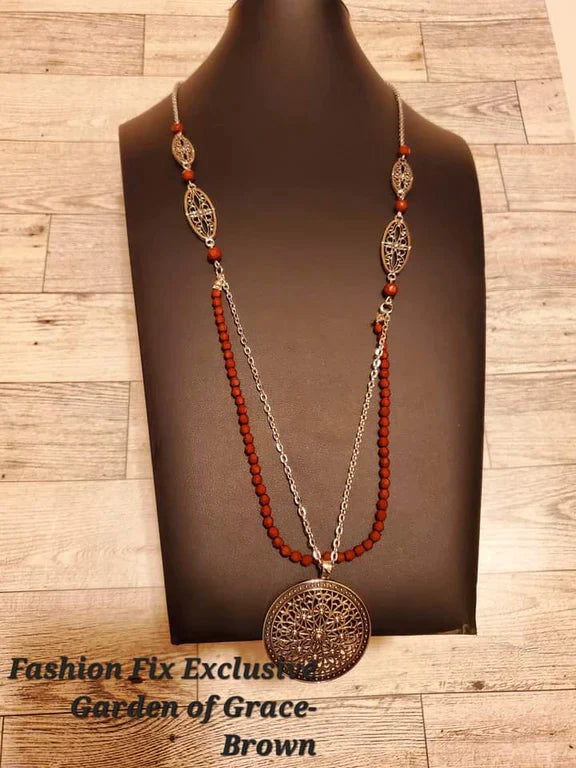 Garden of Grace - Brown Paparazzi Necklace