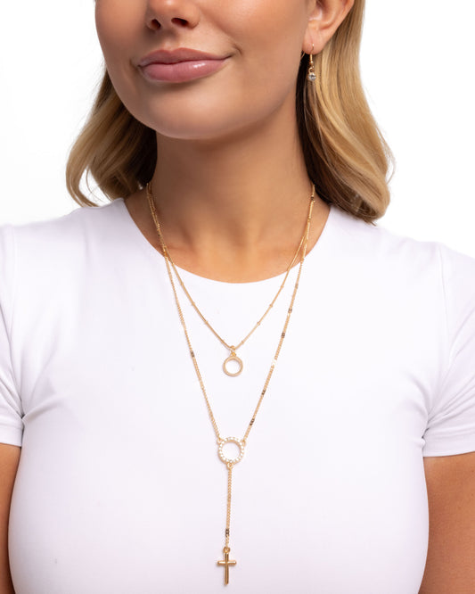 Paparazzi Faithfully Fierce - Gold Necklace