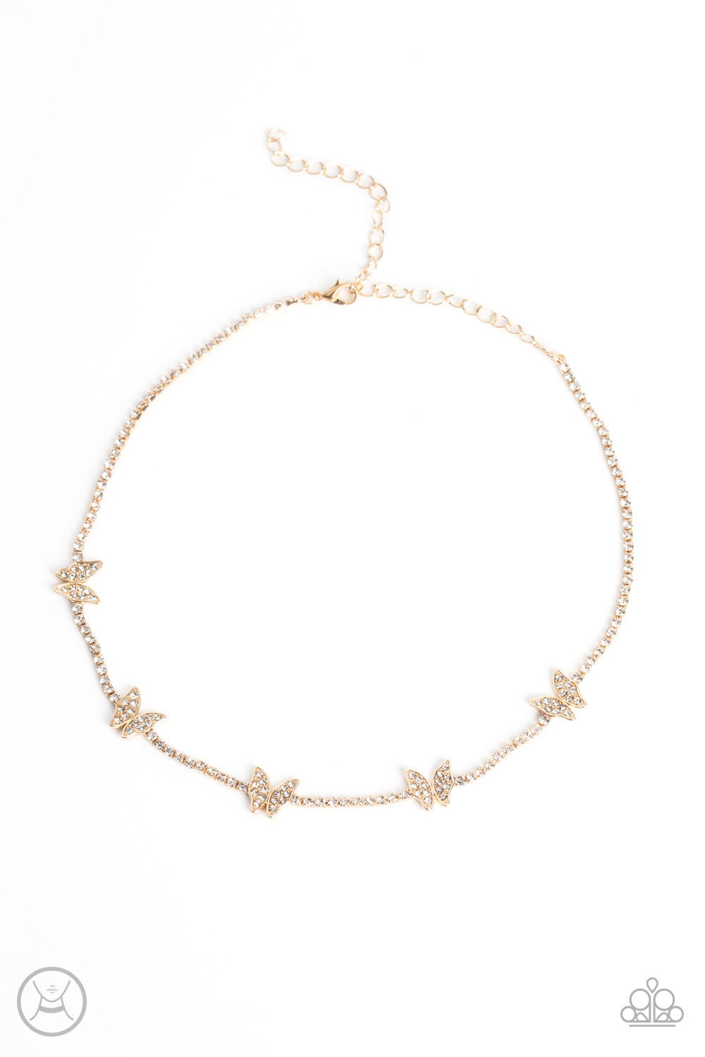 Paparazzi Fluttering Fanatic - Gold Necklace