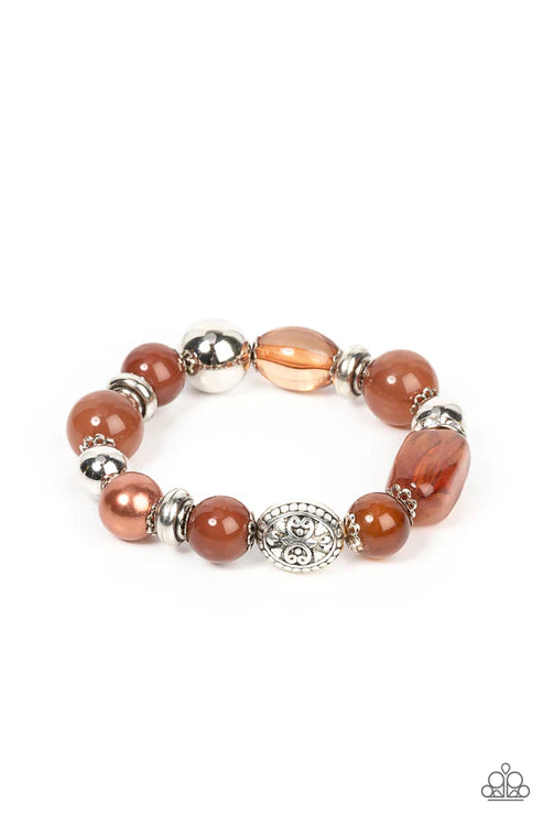 Paparazzi Tonal Takeover - Brown Bracelet