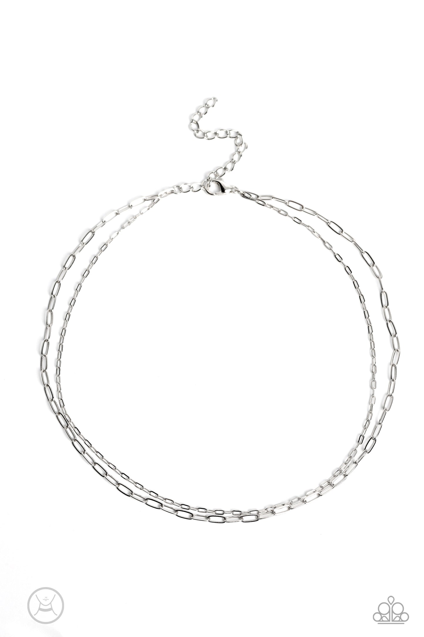 Paparazzi Polished Paperclips - Silver Necklace