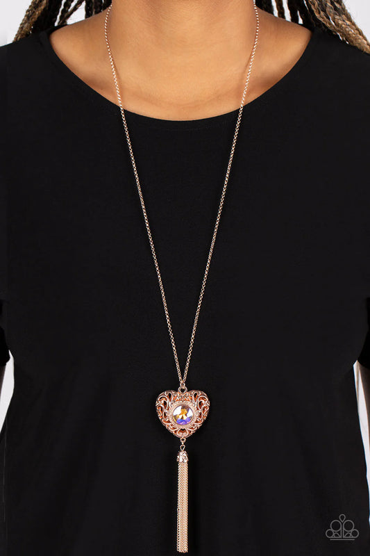 Paparazzi Prismatic Passion - Rose Gold Necklace