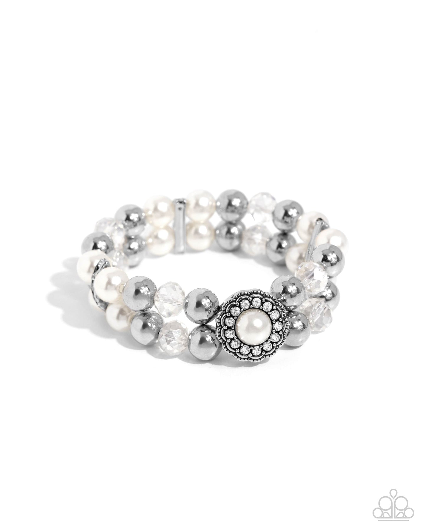 Paparazzi Retrograde Review - White Bracelet