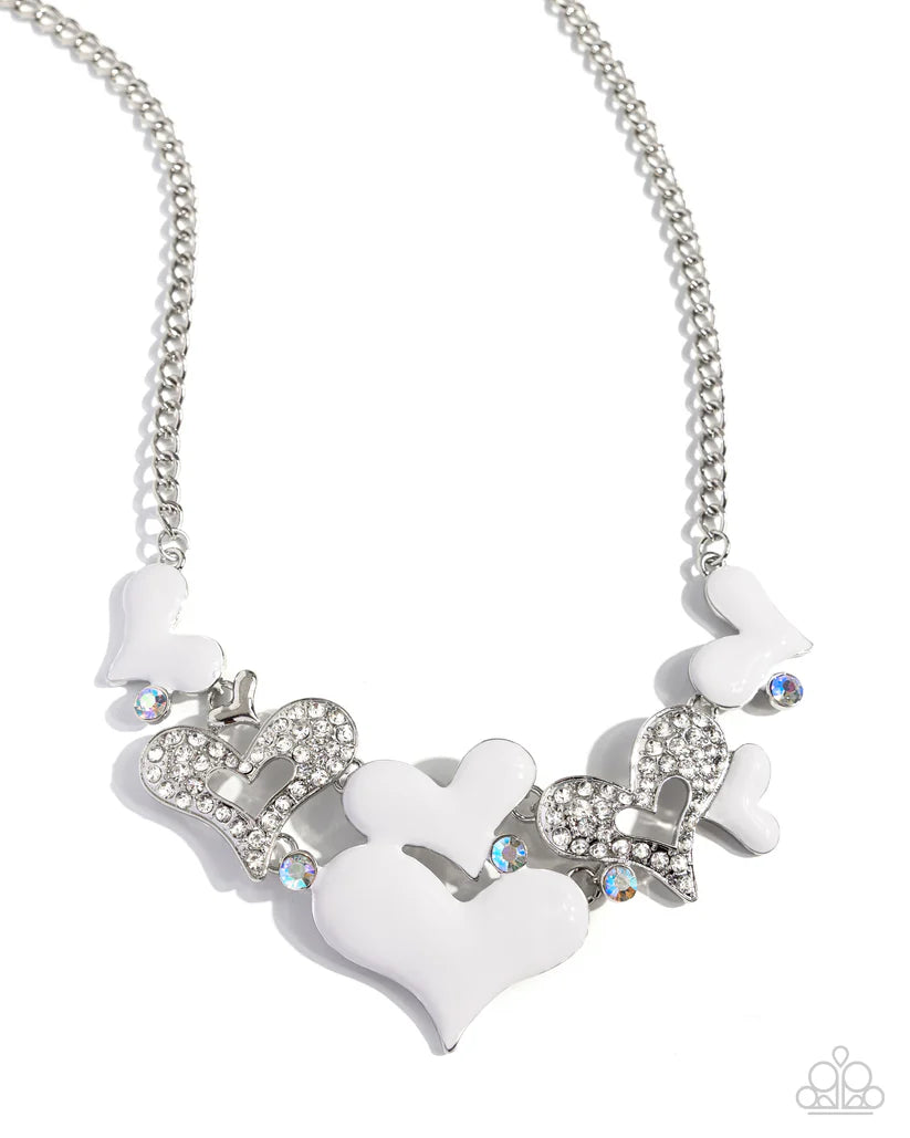 Paparazzi Room In My Heart For More - White Necklace