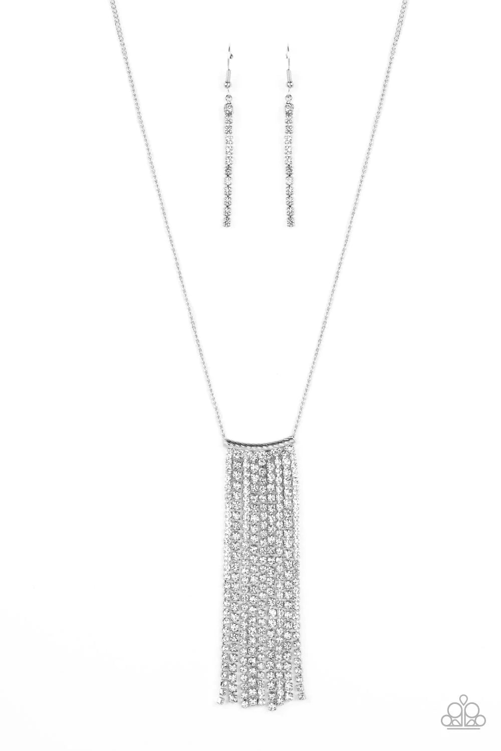 Paparazzi Stellar Crescendo - White Necklace