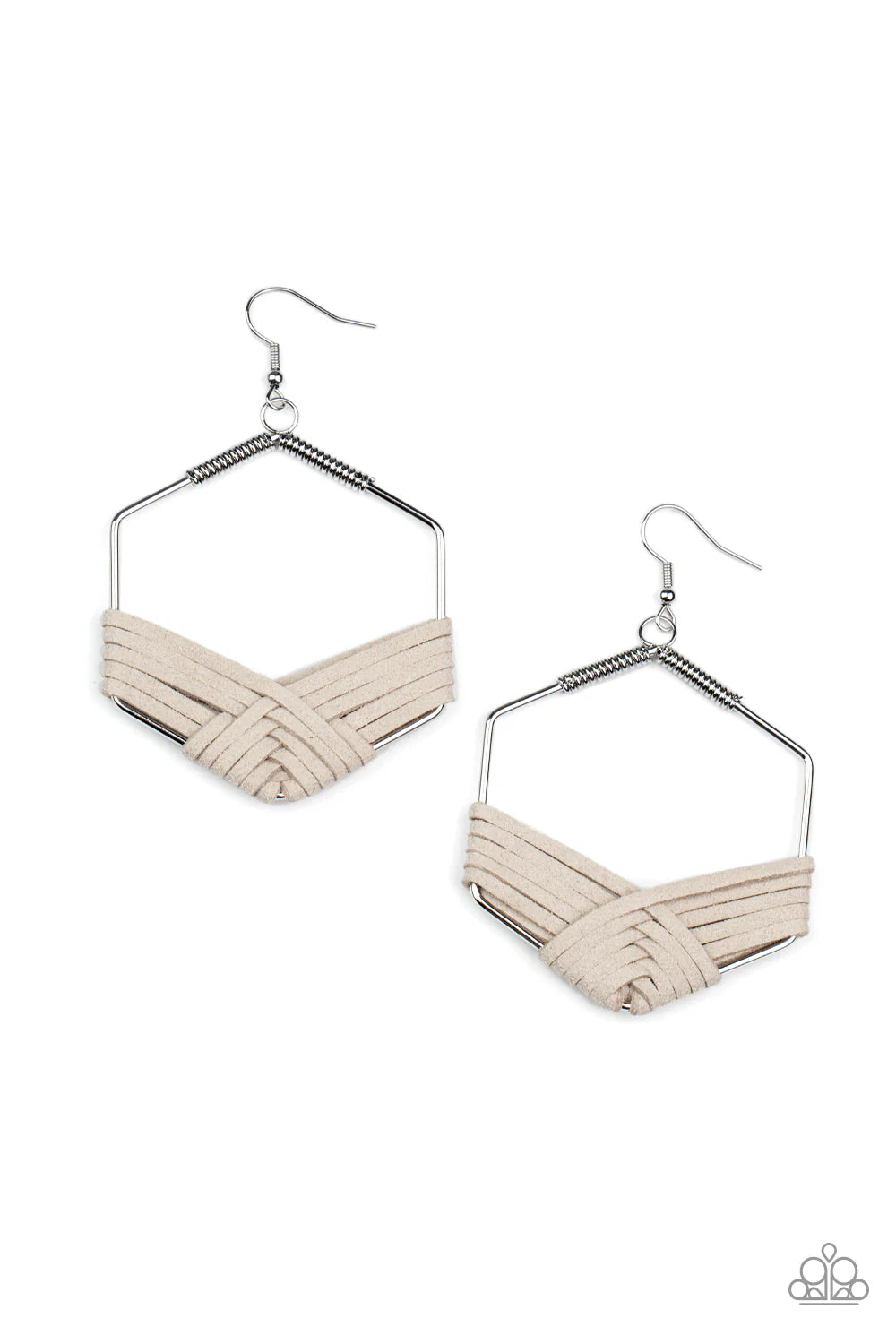 Paparazzi Suede Solstice - Silver Earrings