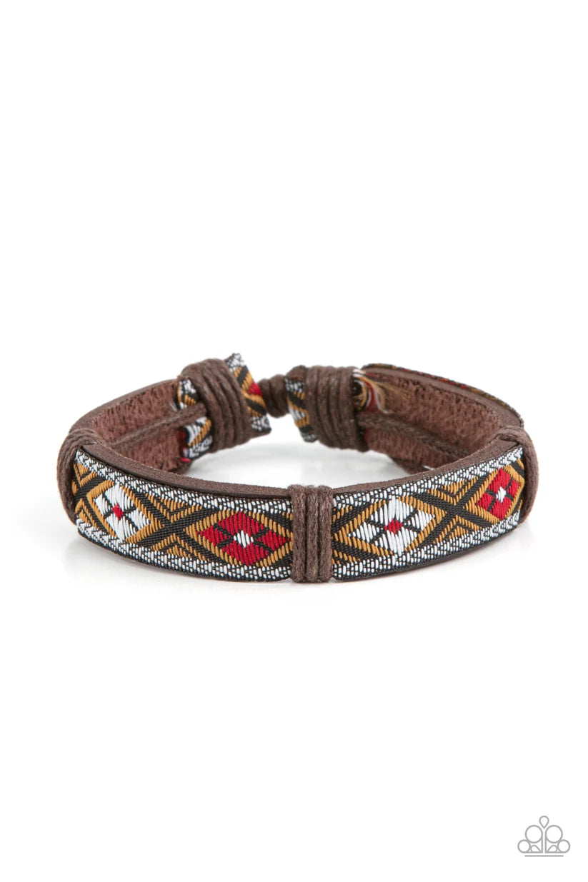 Paparazzi Textile Takeover - Red Bracelet