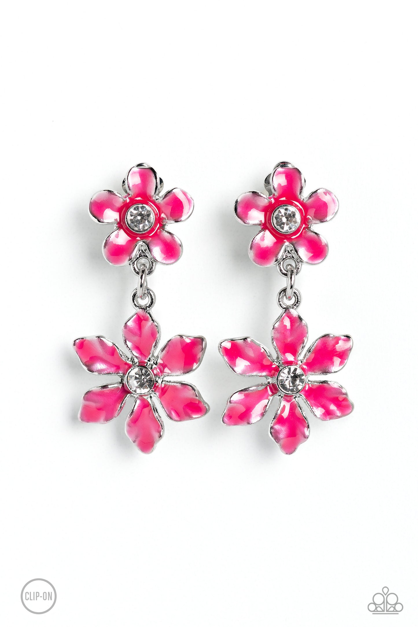 Paparazzi Transparent Talent - Pink Earrings - Clip-On