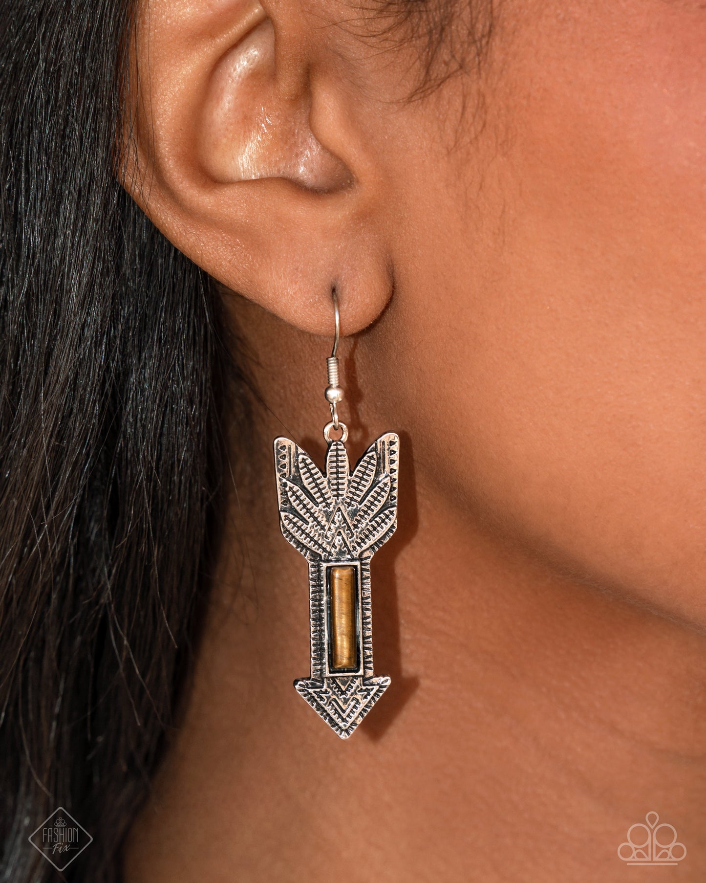 Paparazzi Elemental Exhibit - Brown Earrings