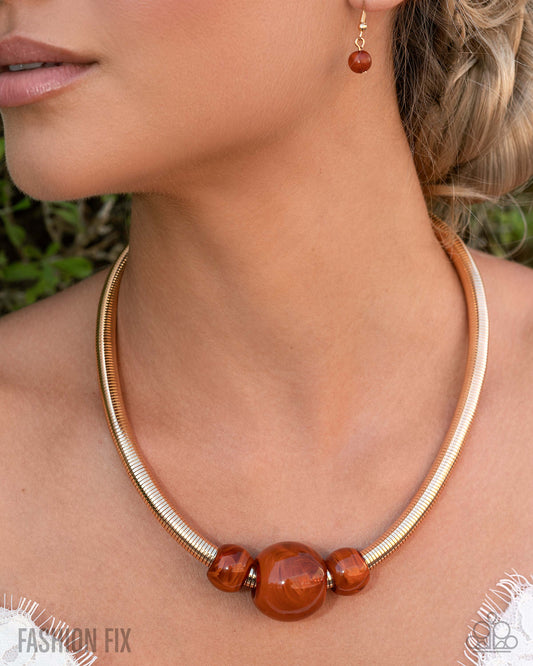 Paparazzi Sleek Shift - Gold Necklace