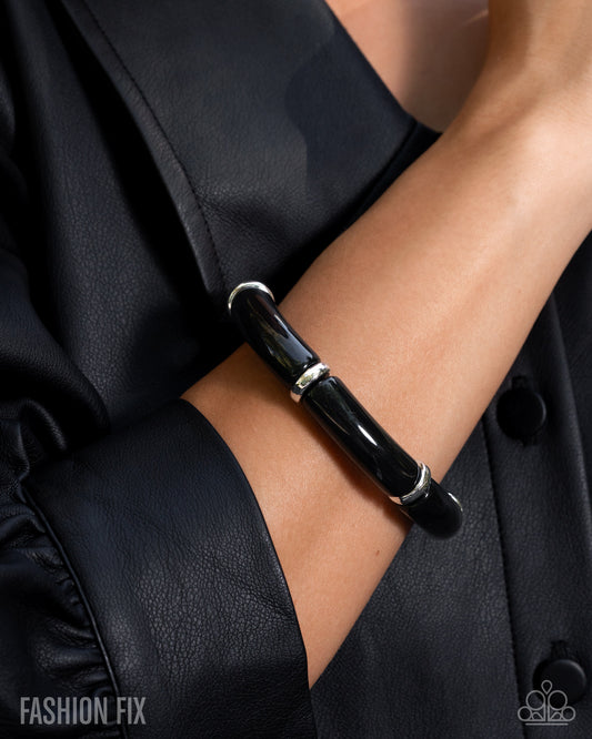 Paparazzi Wondrous Winter - Black Bracelet