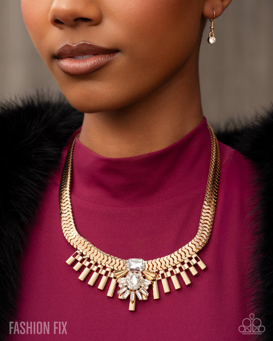 Paparazzi Over The Top Opulence - Gold Necklace
