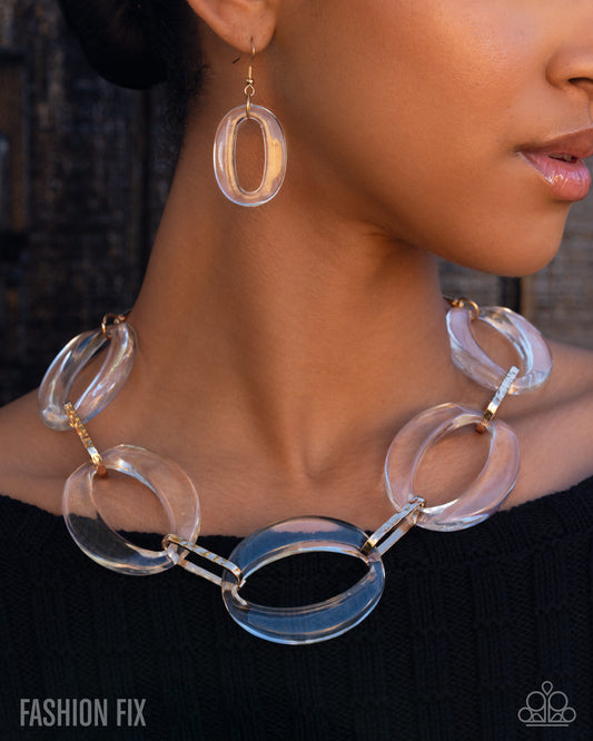 Paparazzi Playful Period - Gold Necklace