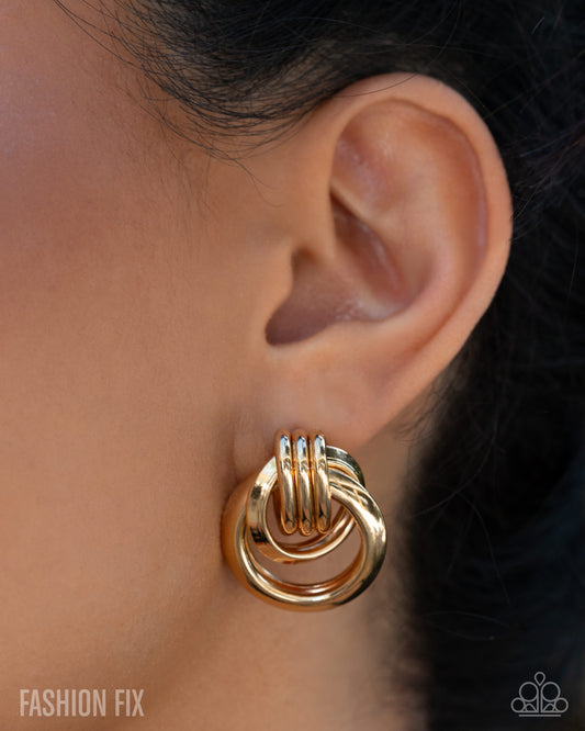 Paparazzi Established Enchantment - Gold Earring
