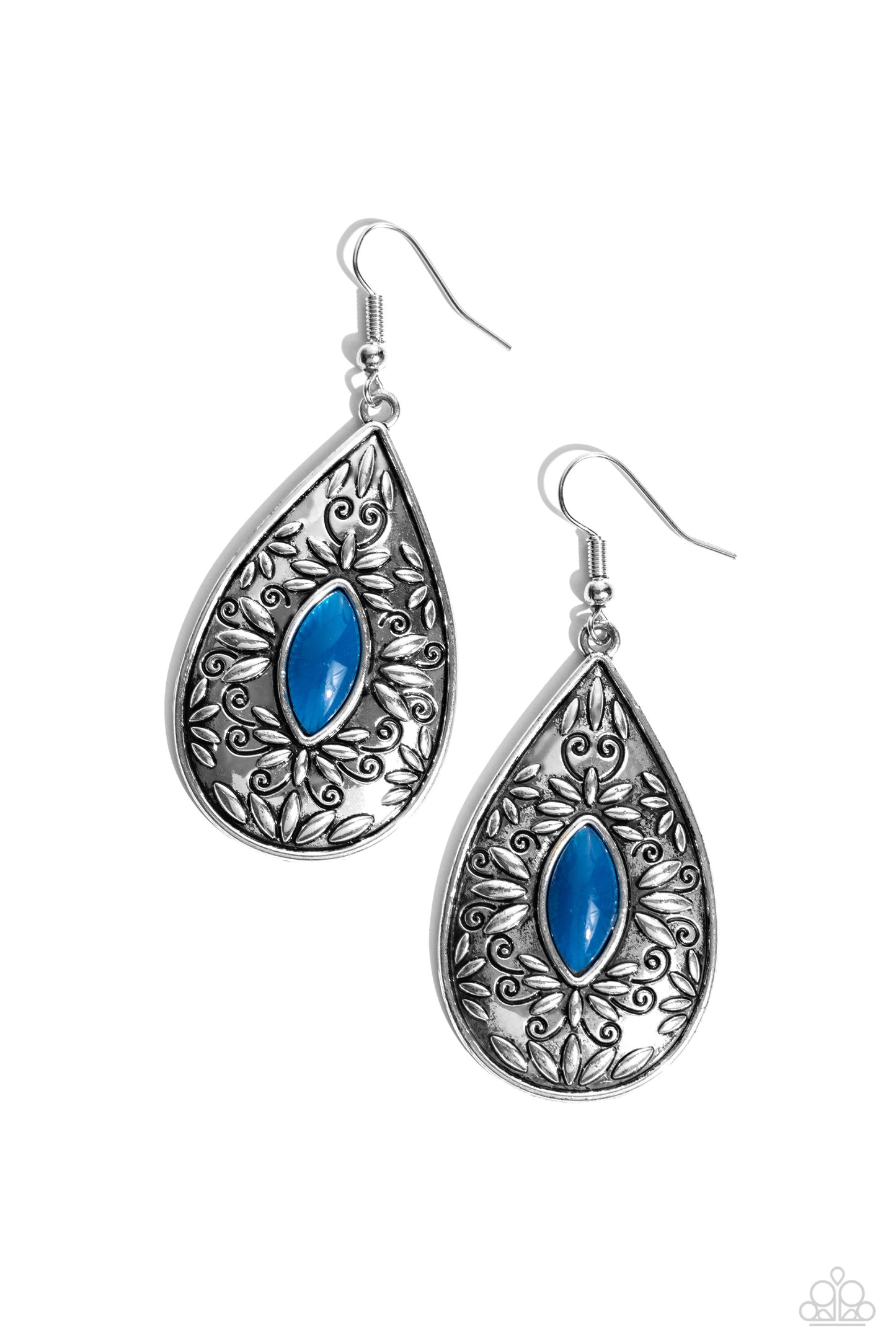 Paparazzi Two PERENNIALS in a Pod - Blue Earrings