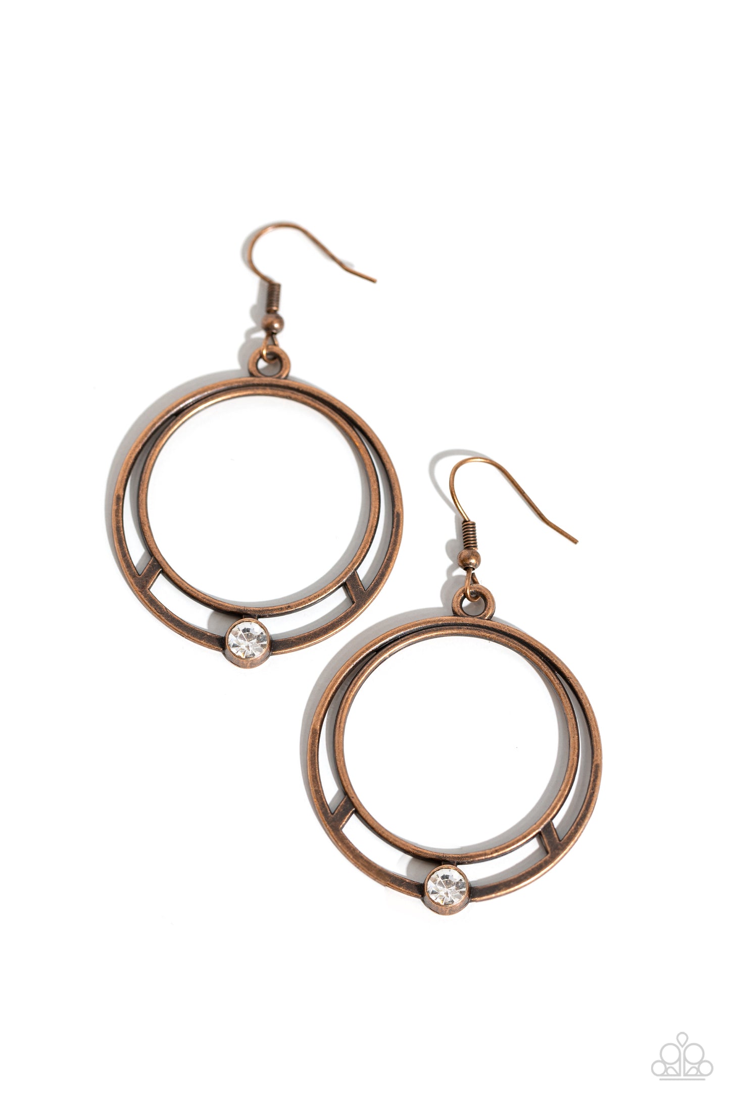 Paparazzi Refined Rotation - Copper Earrings