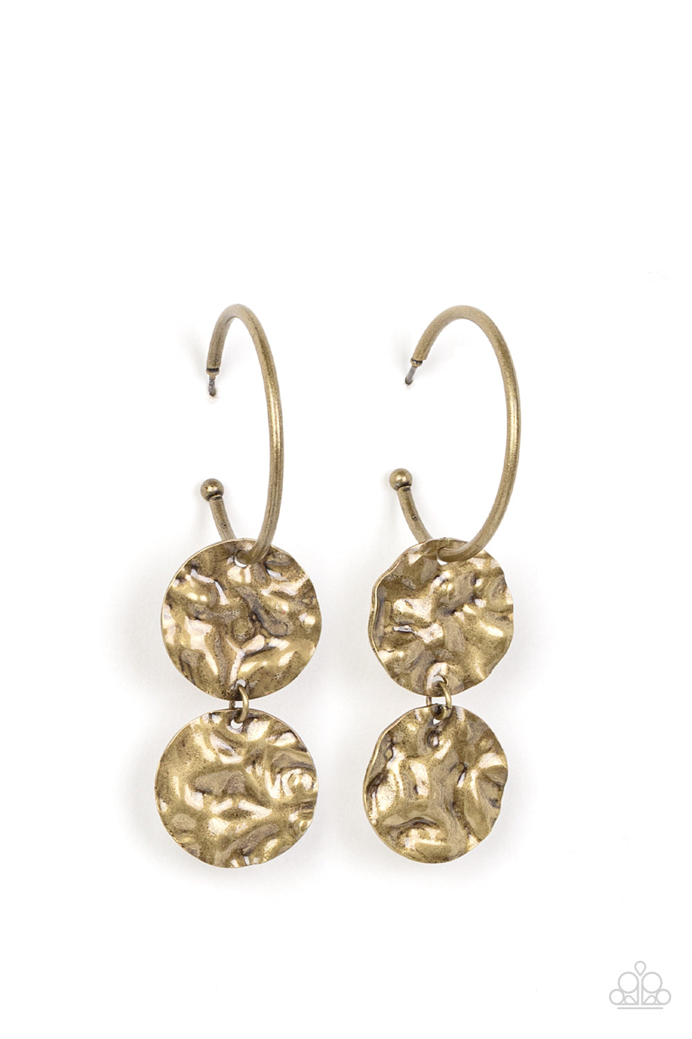 Paparazzi Sending Shock Waves - Brass Earrings