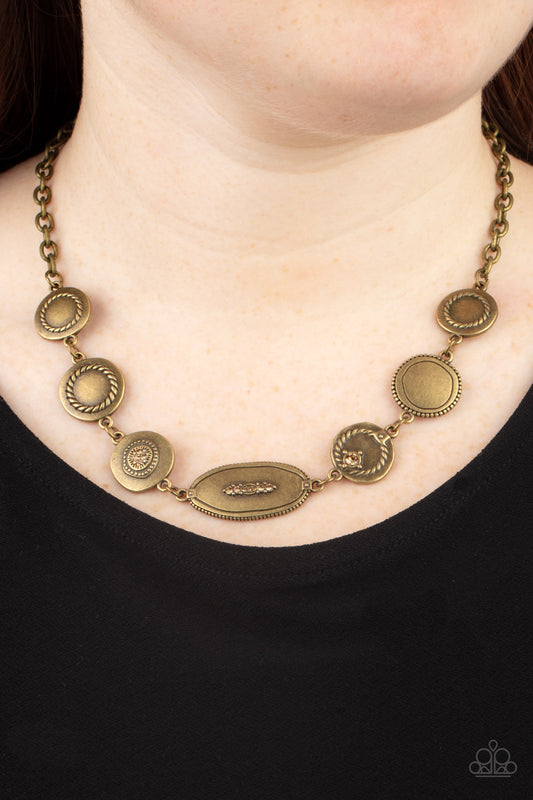 Paparazzi Uniquely Unconventional - Brass Necklace