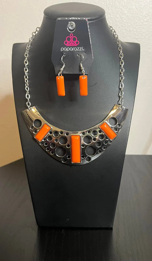 Real Zeal - Orange Paparazzi Necklace