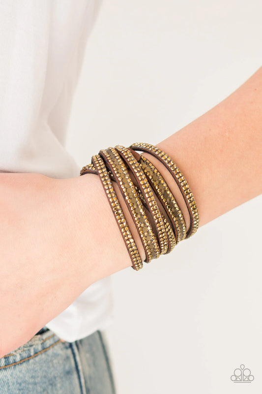 Paparazzi Rock Star Attitude - Brass Bracelet
