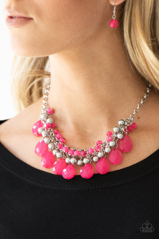 Paparazzi Trending Tropicana - Pink Necklace