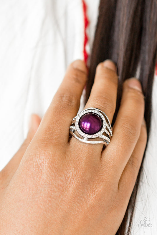 Pampered In Pearls - Purple Paparazzi Ring