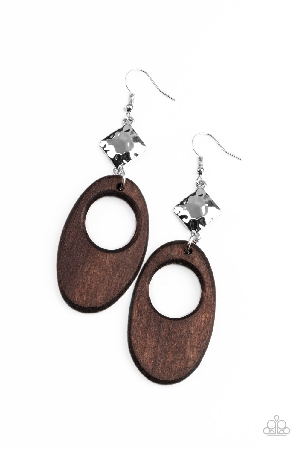 Paparazzi Retro Reveal - Brown Earrings