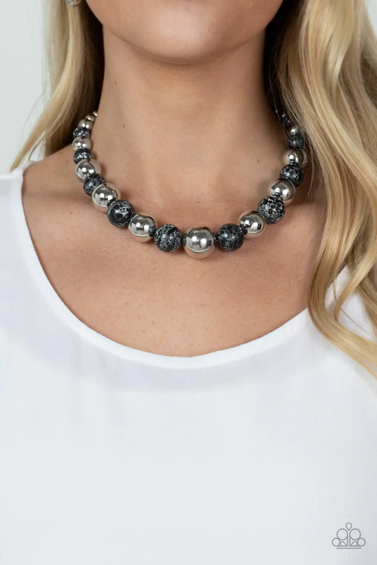 Stone Age Adventurer - Black Paparazzi Necklace