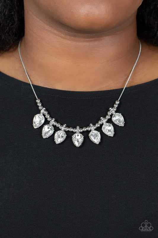 Crown Jewel Couture - White Paparazzi Necklace