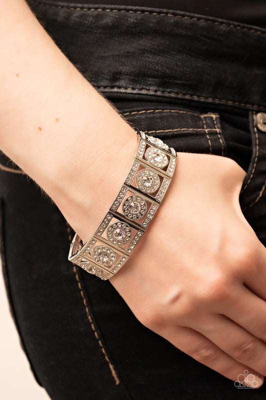 Ultra Upscale - White Paparazzi Bracelet