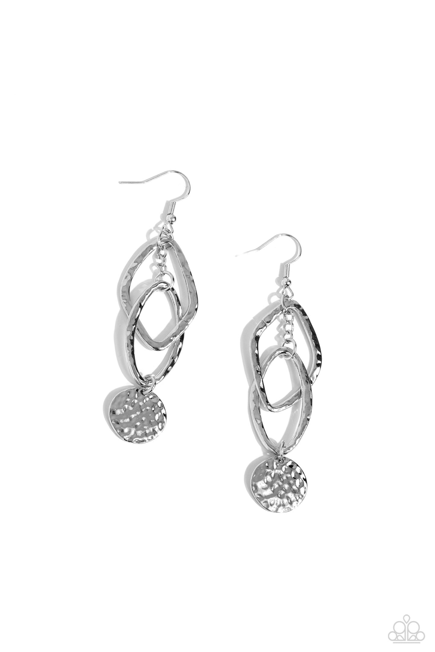 Paparazzi Nothing but CHIME - Silver Earrings