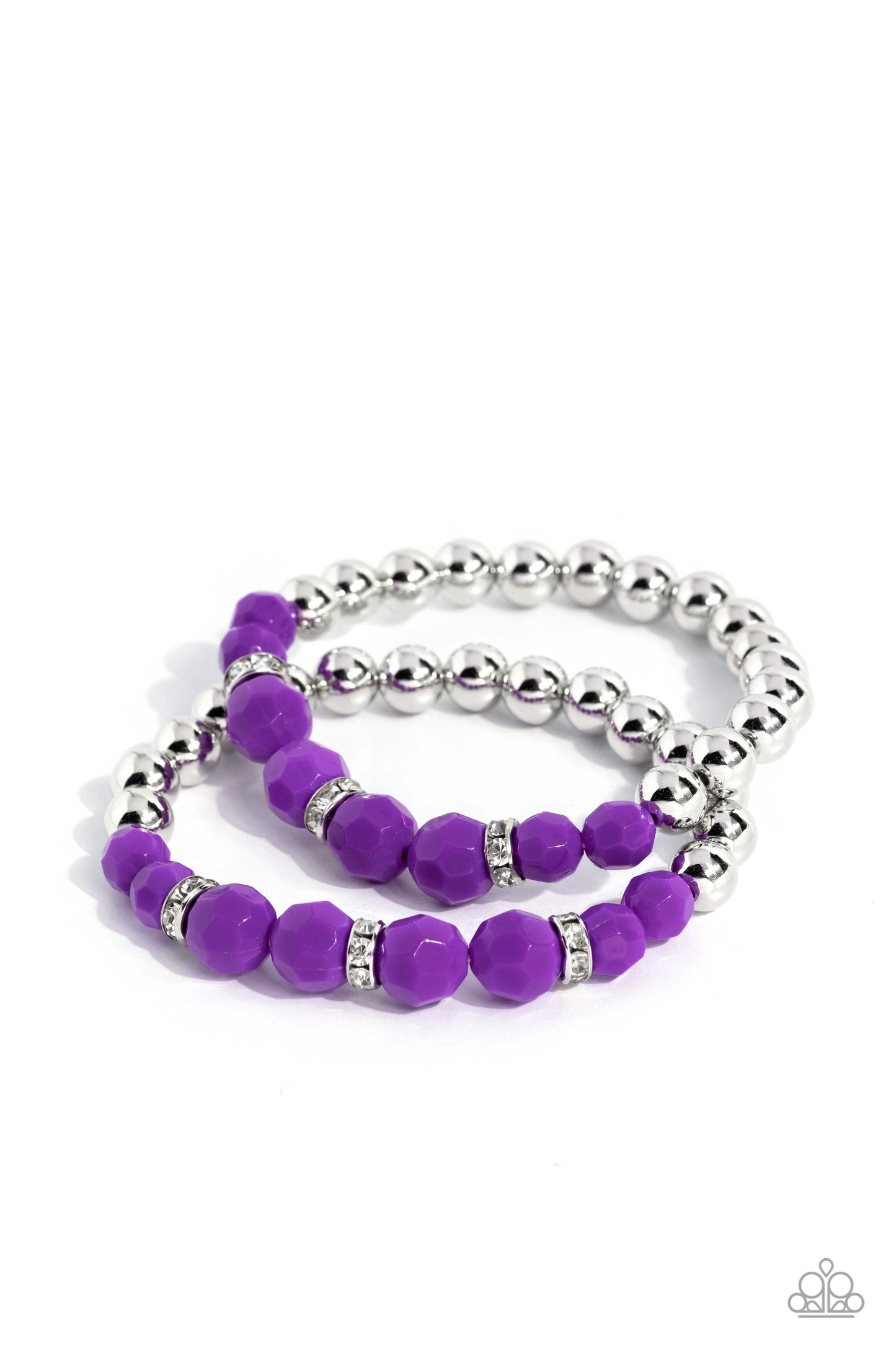 Paparazzi Two by Two Twinkle - Purple Bracelet