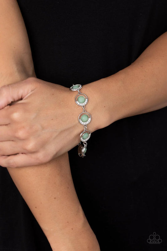 Twinkling Trajectory - Green Paparazzi Bracelet