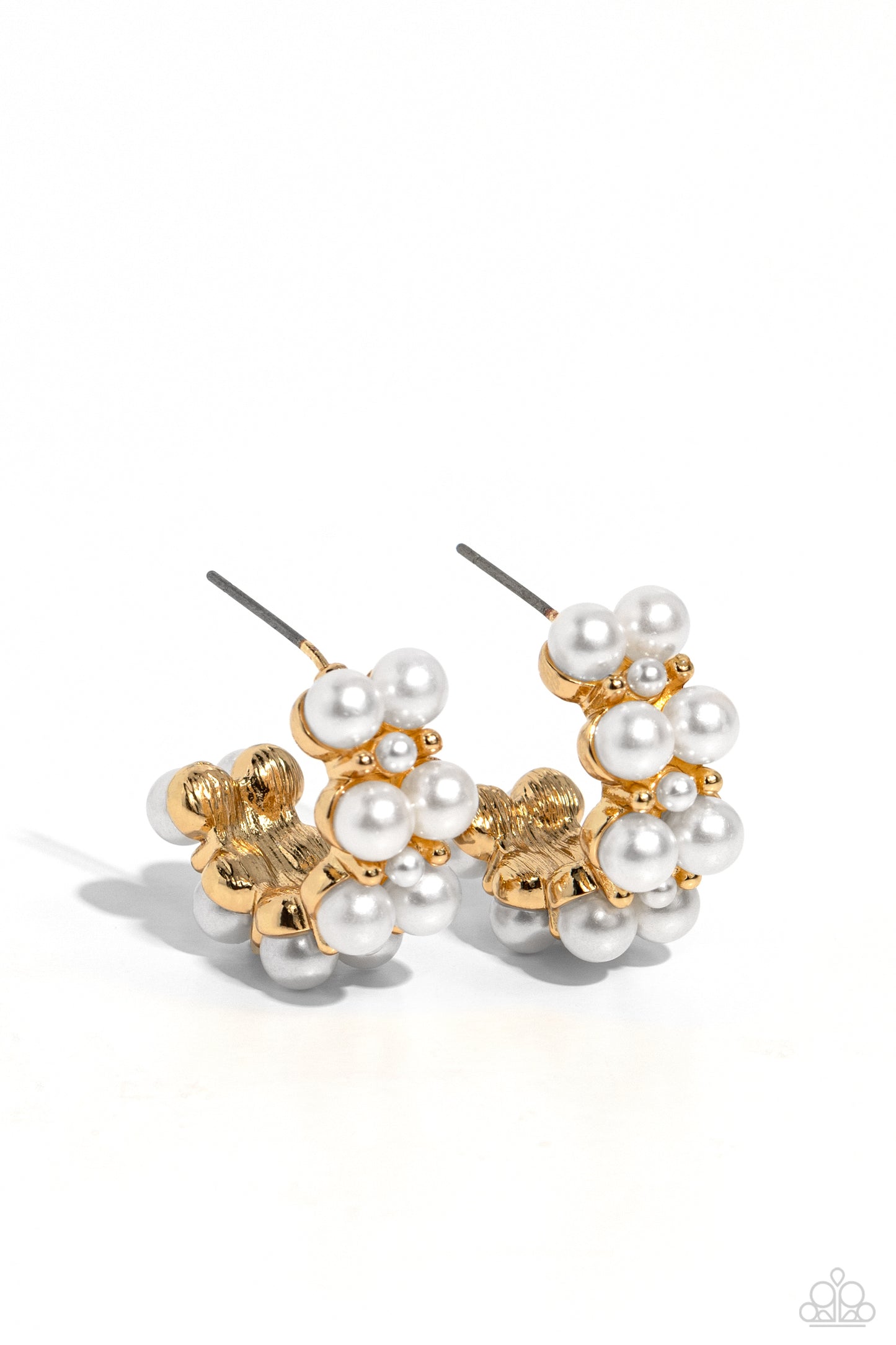 White Collar Wardrobe - Gold Paparazzi Earrings