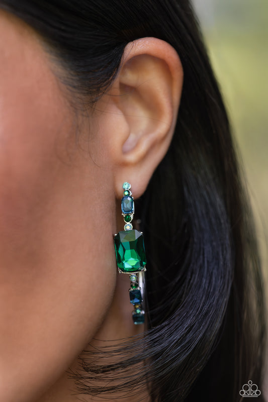 Elite Ensemble - Green Paparazzi Earrings