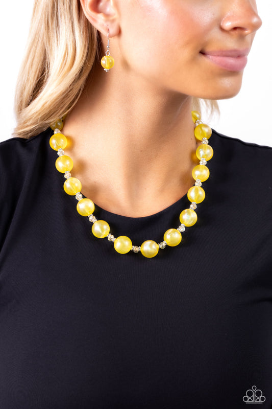 Paparazzi Timelessly Tantalizing - Yellow Necklace