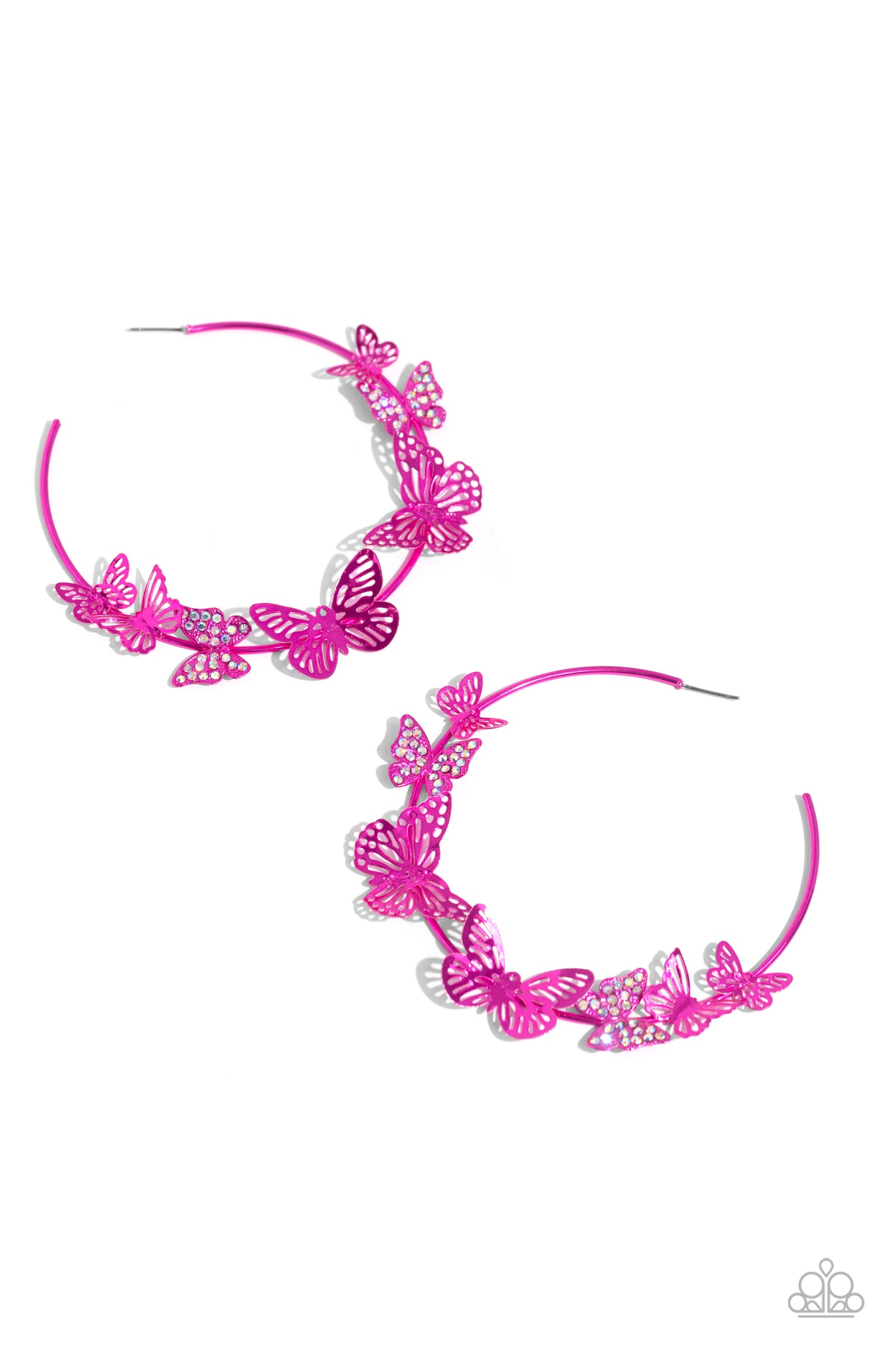 Paparazzi Shimmery Swarm - Pink Earrings