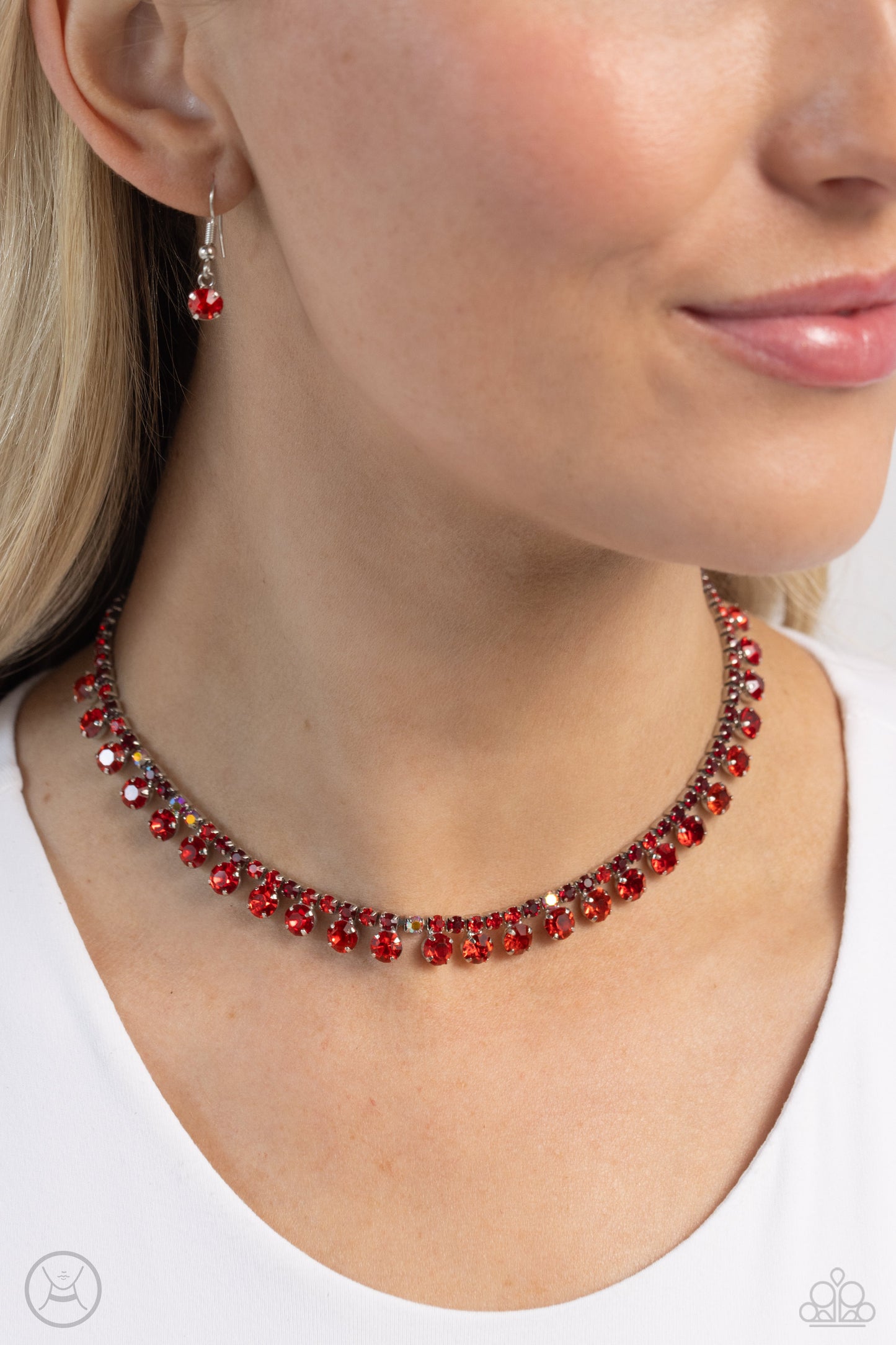 Paparazzi Ritzy Rhinestones - Red Choker