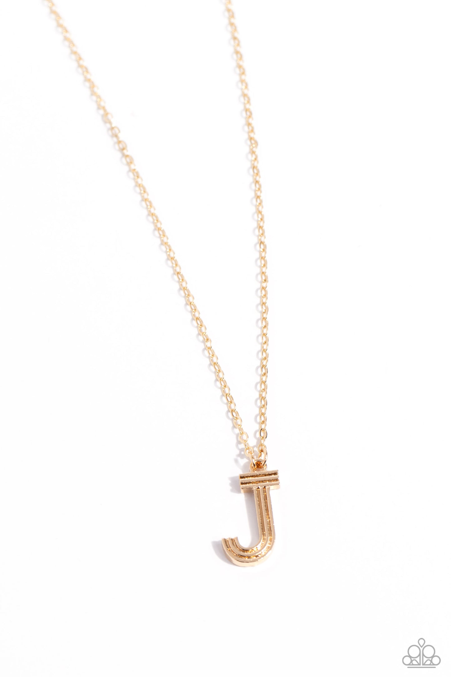 Leave Your Initials - Gold J Paparazzi Necklace