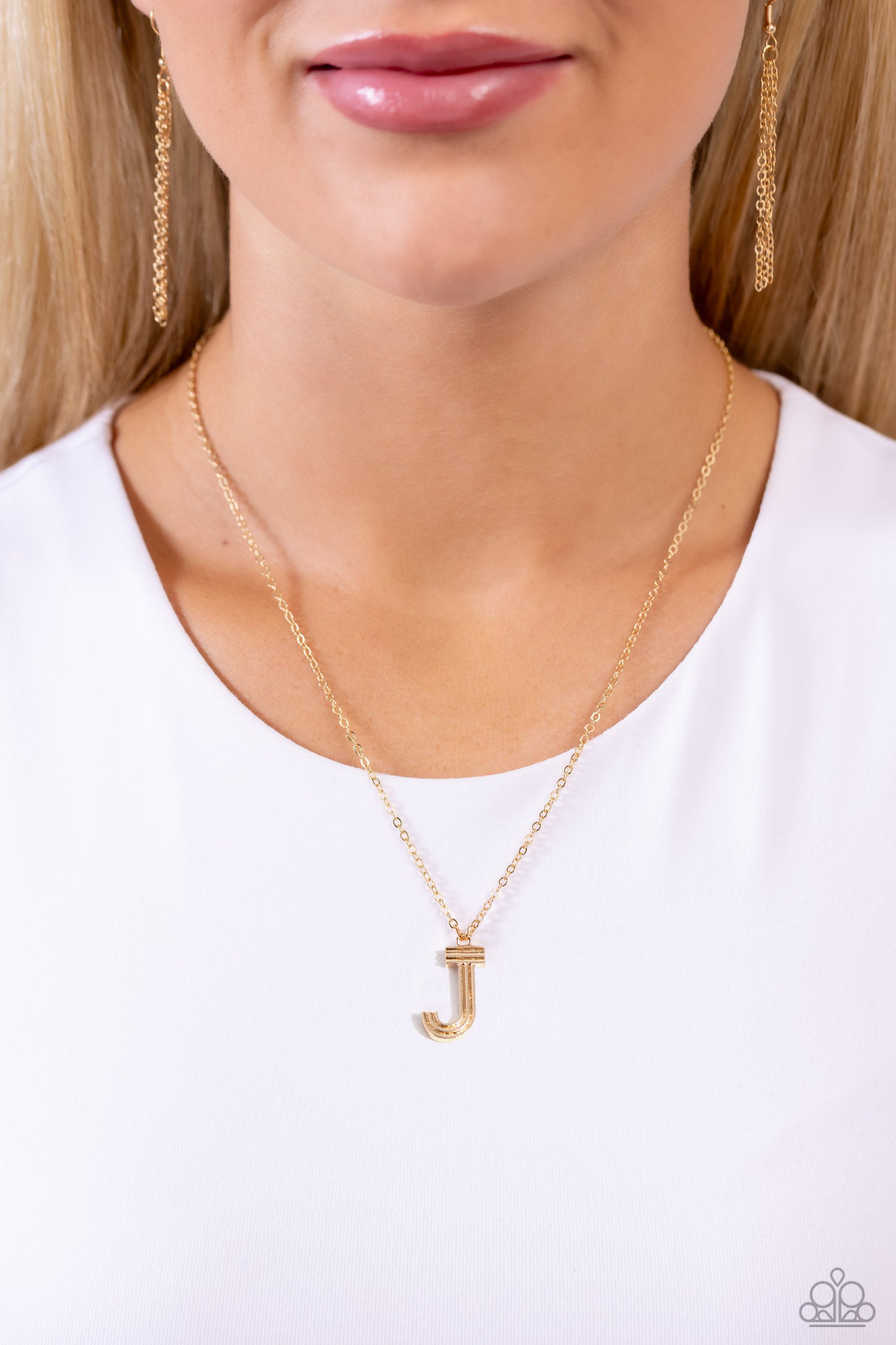 Leave Your Initials - Gold J Paparazzi Necklace