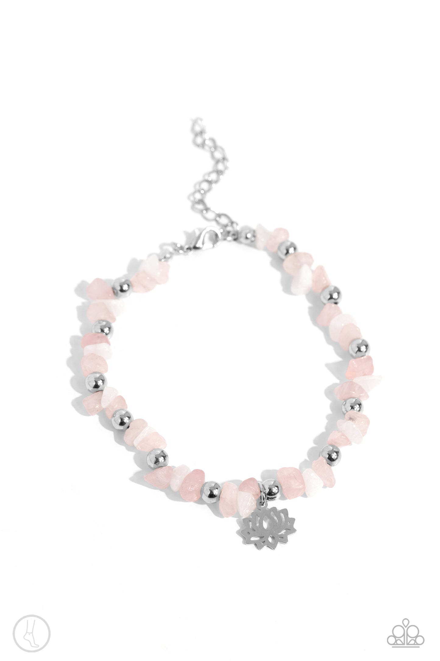 Paparazzi Lotus Landslide - Pink Anklet