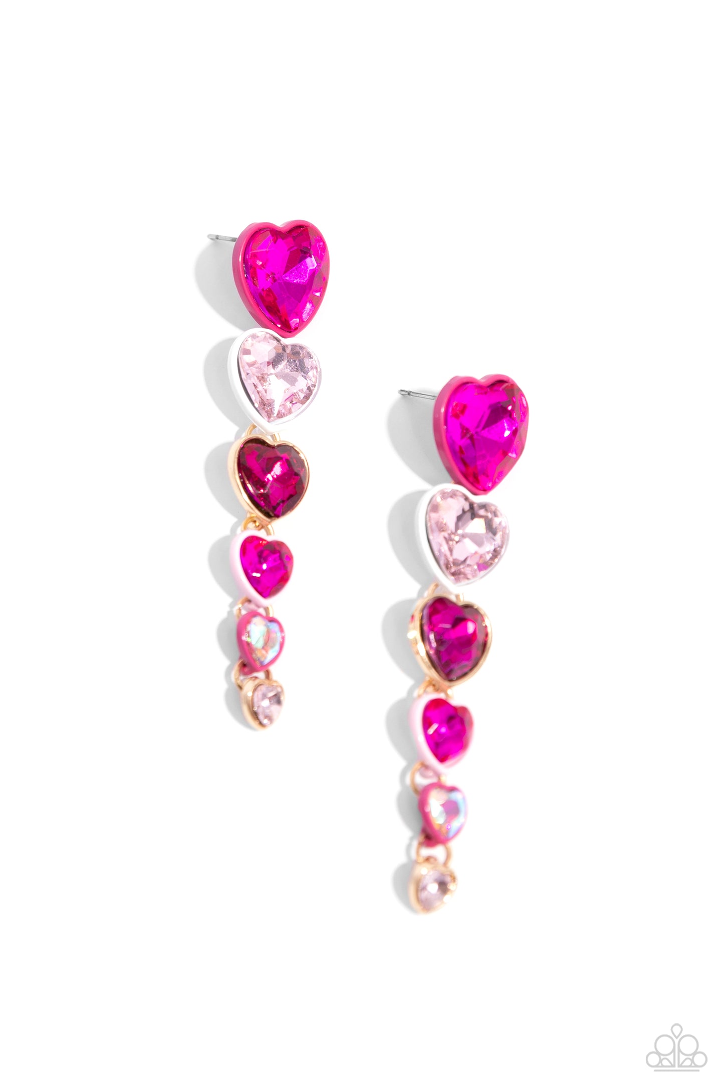 Paparazzi Cascading Casanova - Pink Earrings