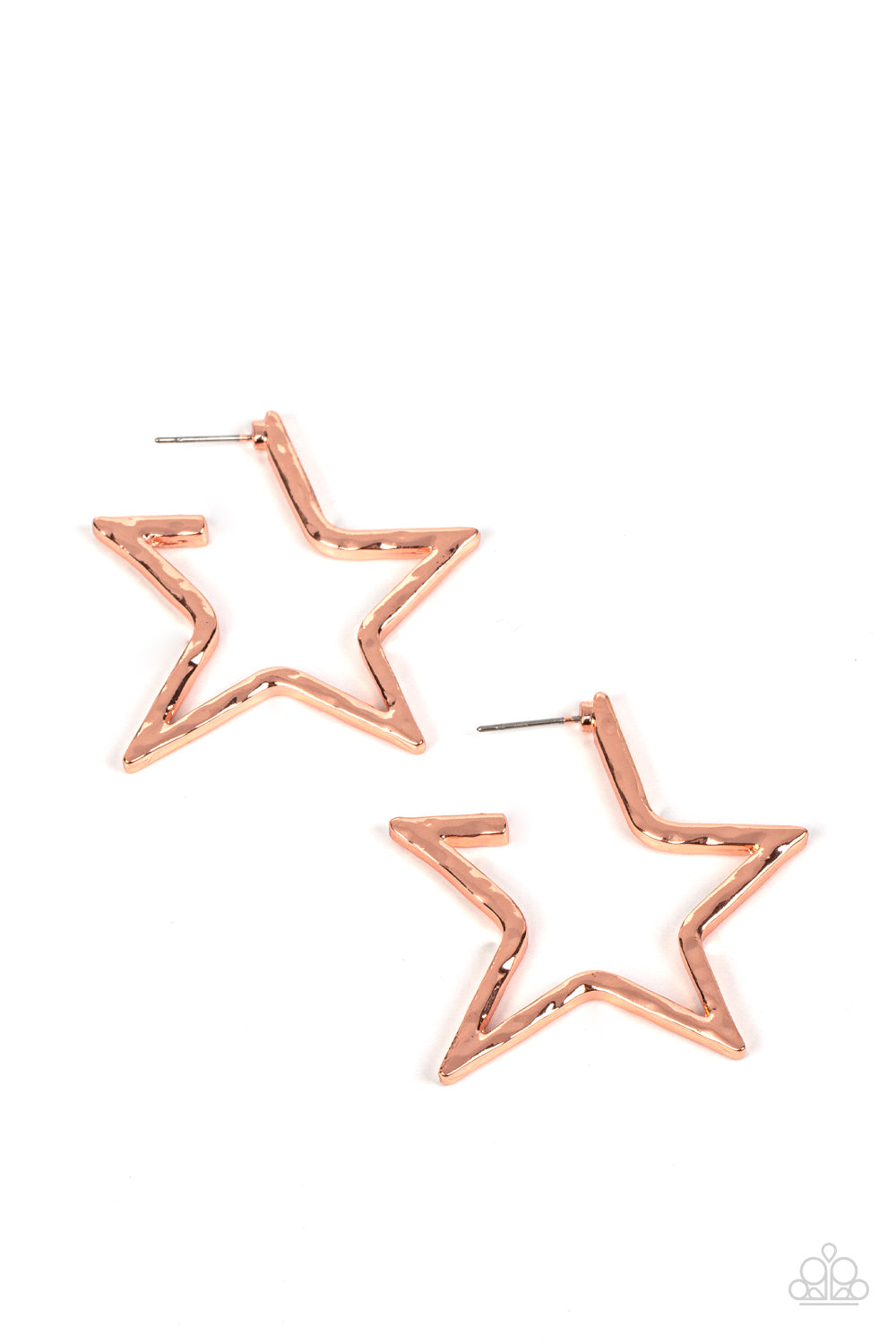 All-Star Attitude - Copper Paparazzi earrings