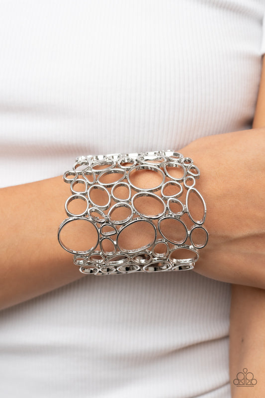 All Turned Around - Silver Paparazzi Bracelet